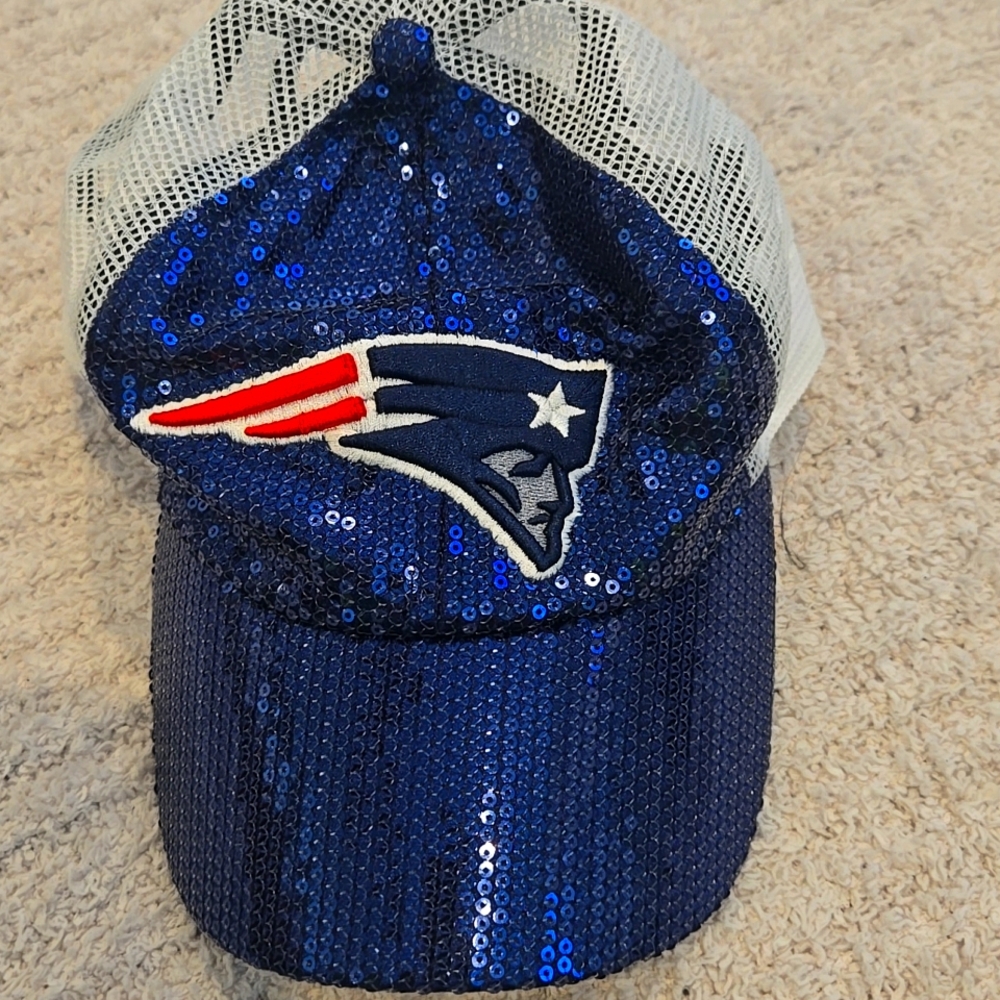 Patriots sequin cap